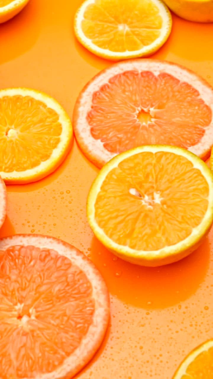 Fresh orange and grapefruit slices